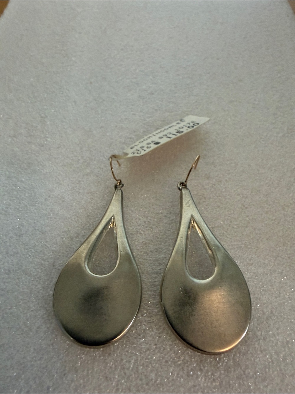 NWT Bloomingdale's Long Open Teardrop Earrings